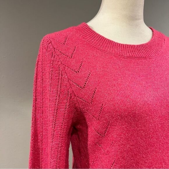 Maurice’s casual long sleeve scoop neck Pink Sweater size small - Picture 3 of 12